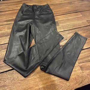 WILFRED FREE faux leather leggings. Size Large. Black. Thick waist band. Soft on